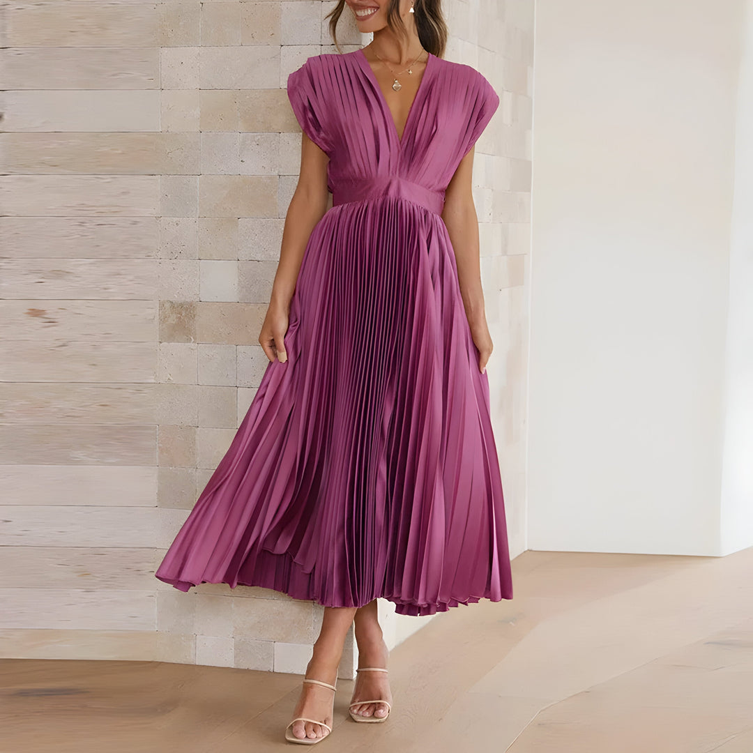 Women's Pleated Party Dress - Effortless elegance for any occasion