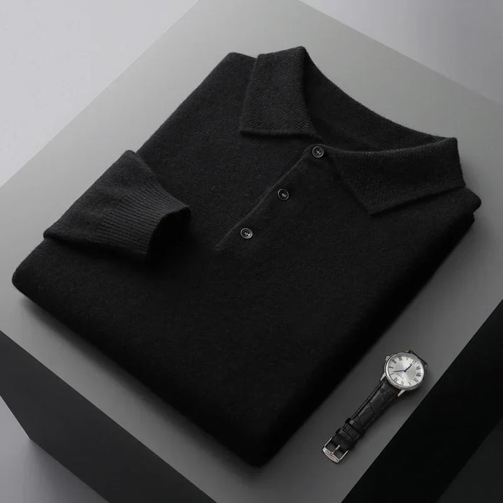 Men's Merino Wool Polo Shirt – Breathable Smart-Casual Top