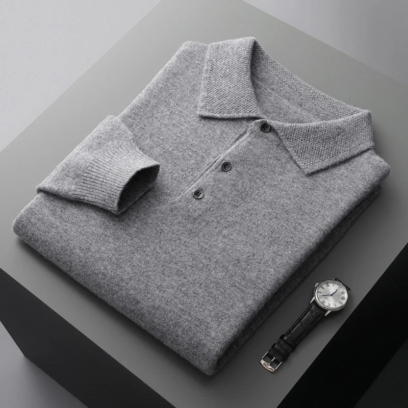 Men's Merino Wool Polo Shirt – Breathable Smart-Casual Top