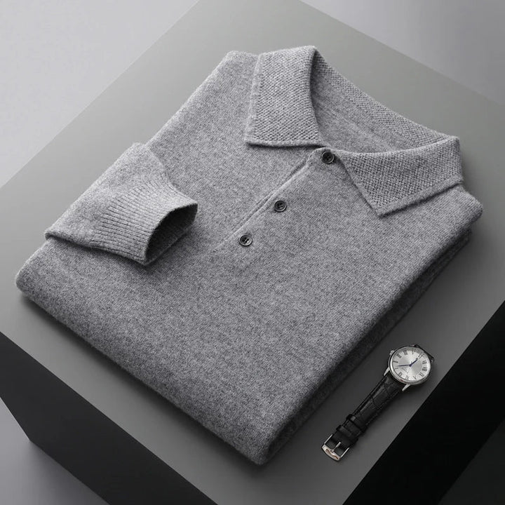 Men's Merino Wool Polo Shirt – Breathable Smart-Casual Top