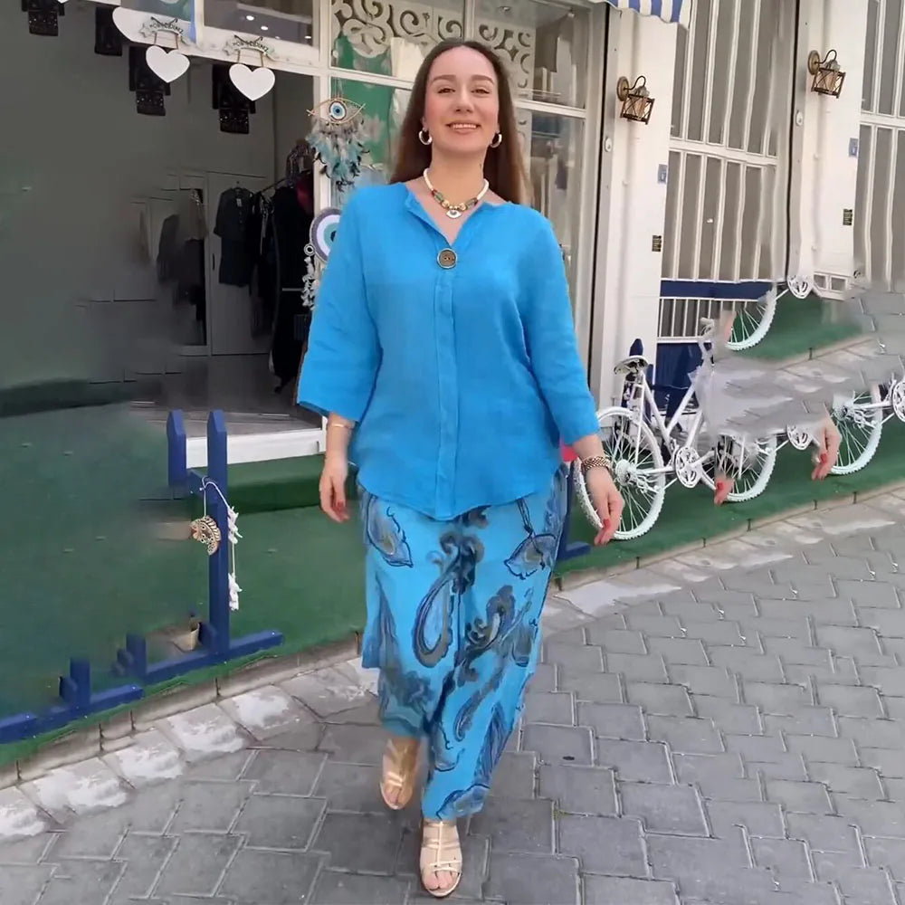 Women's Boho Two-Piece Set - Effortless Free-Spirited Style