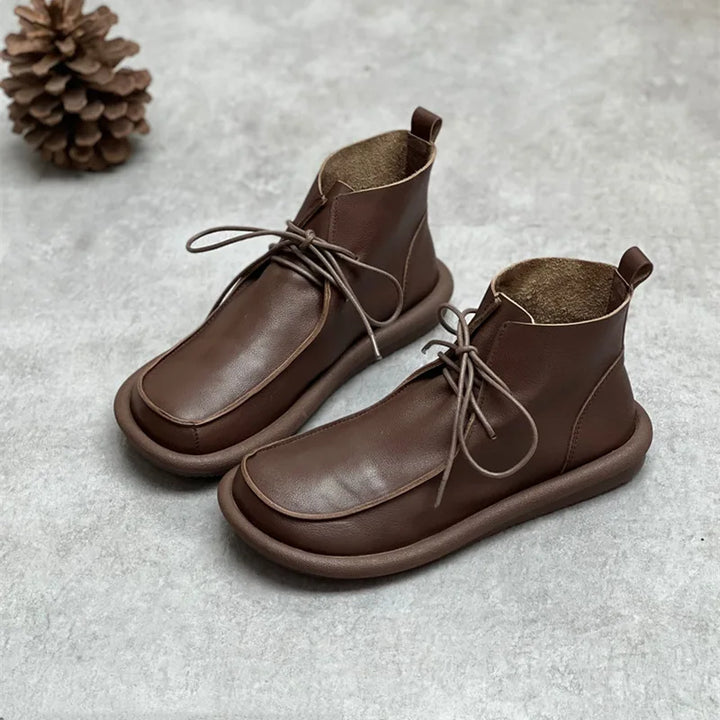 Women's Genuine Leather Boots - All-Day Comfort and Style