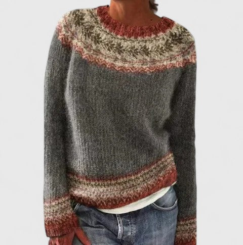 Women's Nordic Knit Sweater - Warm, Playful Winter Style