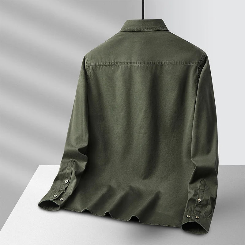 Men's Cotton Military Overshirt – Utility Field Shacket