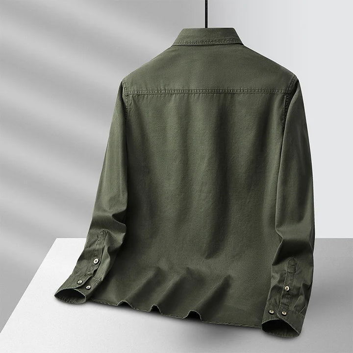 Men's Cotton Military Overshirt – Utility Field Shacket