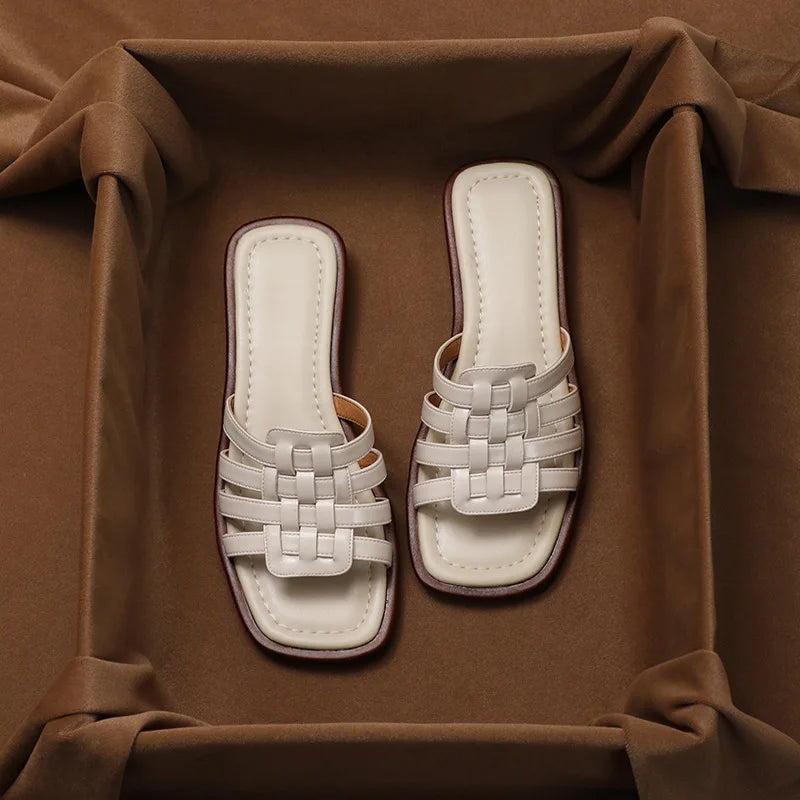 Women's Calabria Woven Leather Slippers - Everyday Elegance