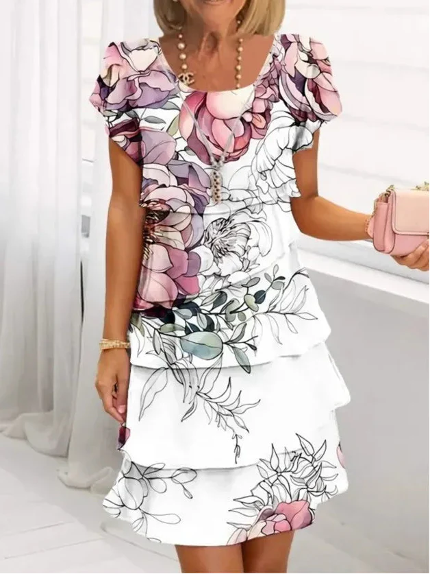 Women's Ruffle A-Line Dress - Effortless Elegance for Any Occasion