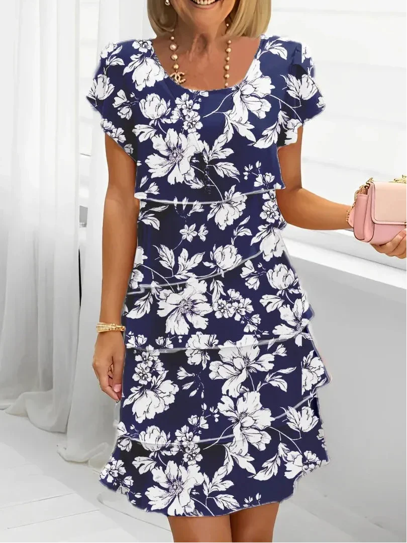 Women's A-Line Ruffle Dress - Effortless Elegance for Any Occasion