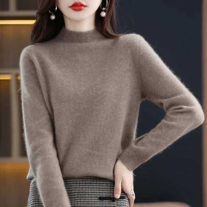 Women's Merino Wool Cashmere Blend Sweater - Soft & Warm