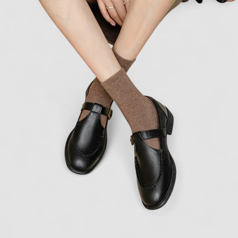 Women's Orthopedic Square-Toe Mary Jane Flats - Everyday Comfort