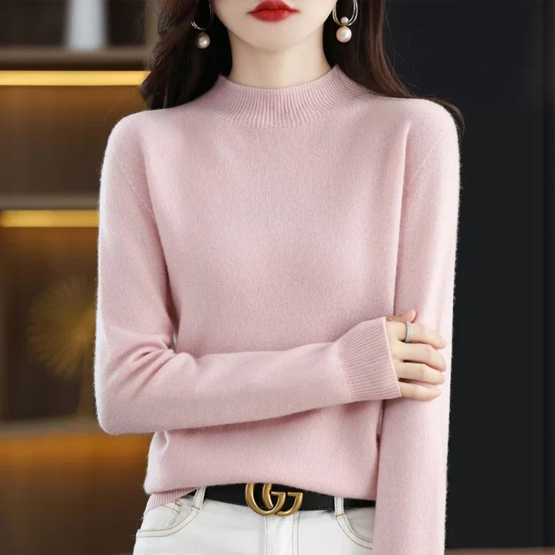 Women's Merino Wool Cashmere Blend Sweater - Soft & Warm
