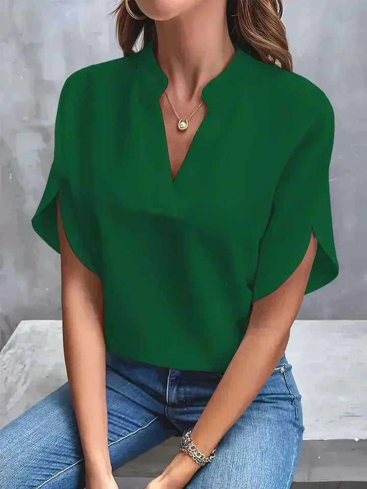 Women's Rosa V-Neck Blouse - Effortless Elegance for Every Occasion