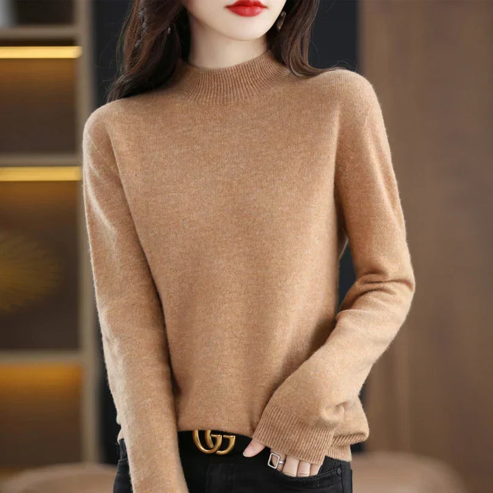 Women's Merino Wool Cashmere Blend Sweater - Soft & Warm