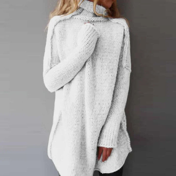 Women's Classic Turtleneck Pullover Sweater – Cozy & Chic