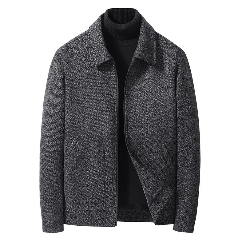 Men's Twill Jacket – Padded Zip-Up Layer for Cool Days
