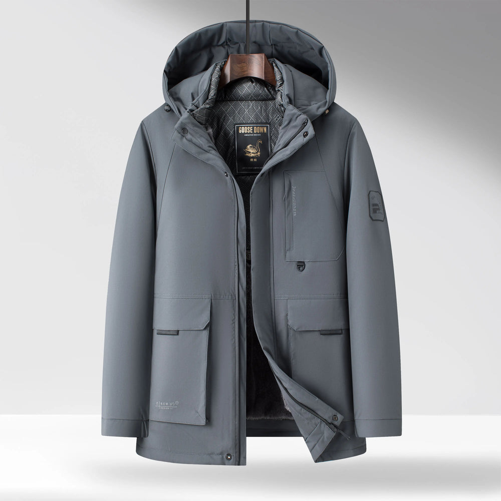Men's Down Parka – Insulated Hooded Winter Coat