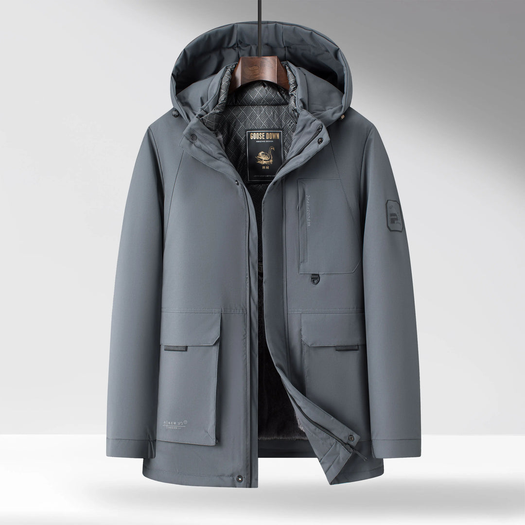 Men's Down Parka – Insulated Hooded Winter Coat