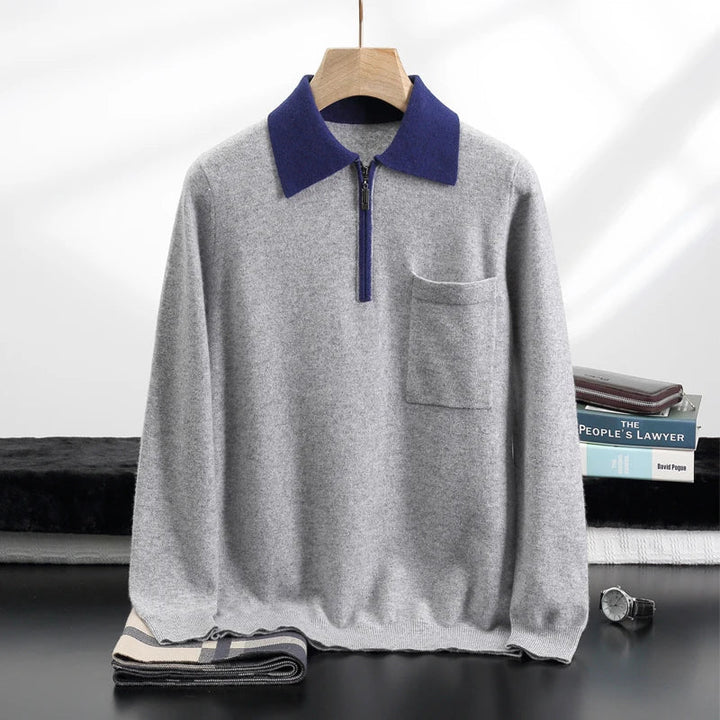 Verano Cashmere Zip Polo