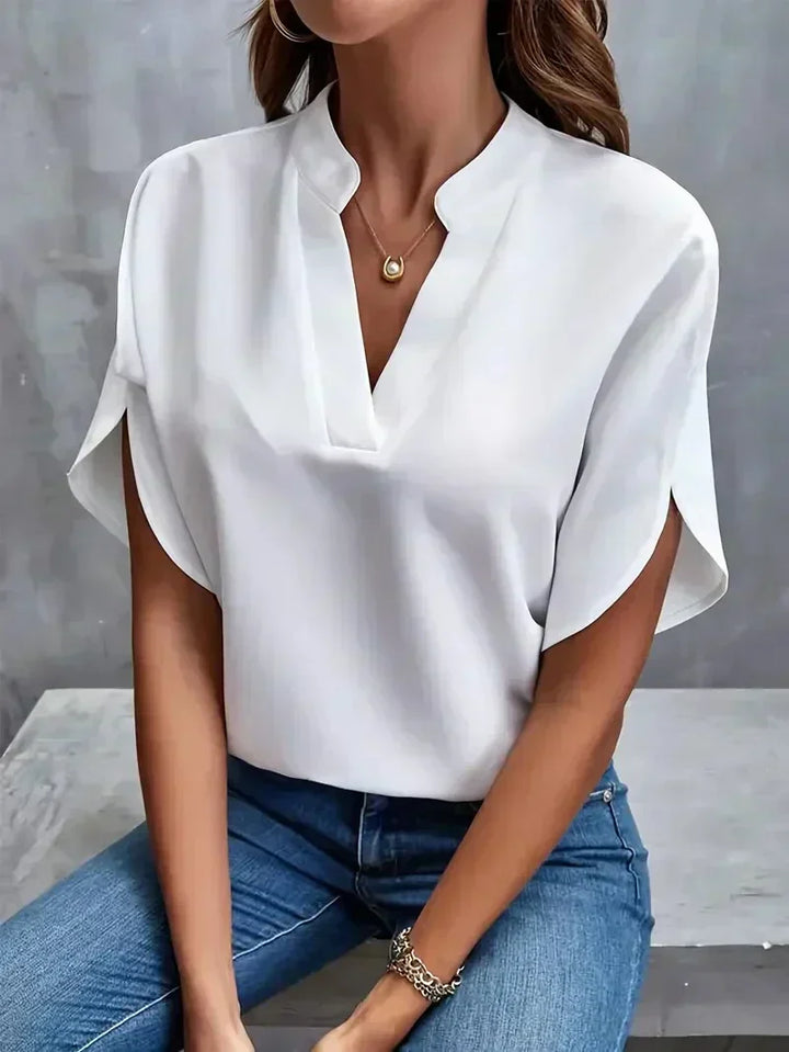 Women's Rosa V-Neck Blouse - Effortless Elegance for Every Occasion