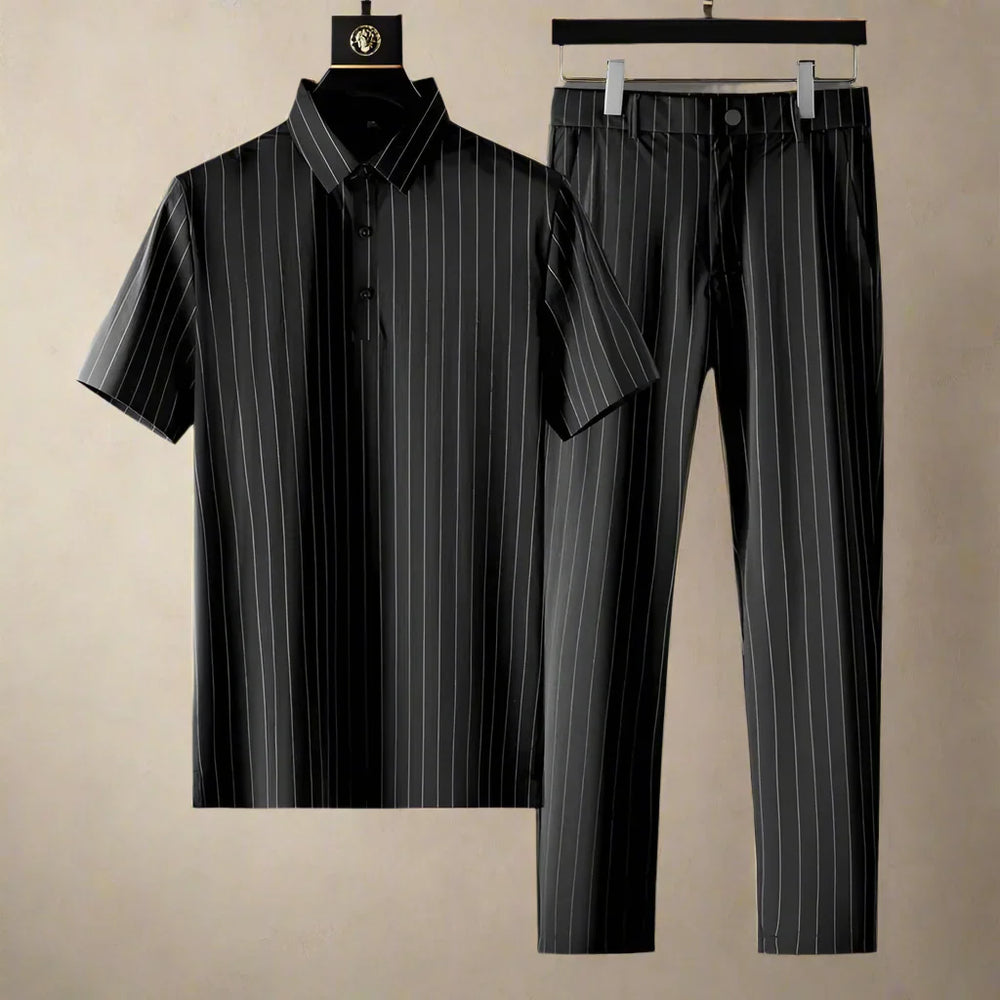 Men's Pinstripe Shirt and Trouser Set – Lightweight Co-Ord