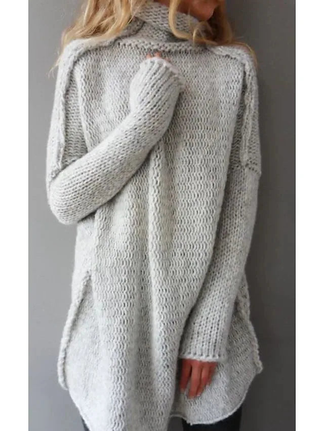 Women's Classic Turtleneck Pullover Sweater – Cozy & Chic