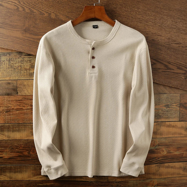 Lucerne Waffle-Knit Henley