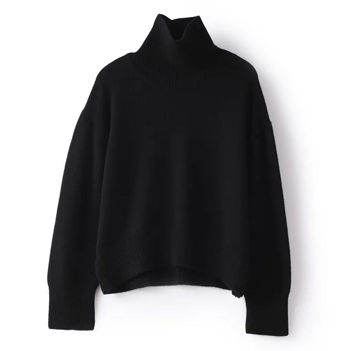 Women's Pure Cashmere Turtleneck Sweater - Cozy Elegance