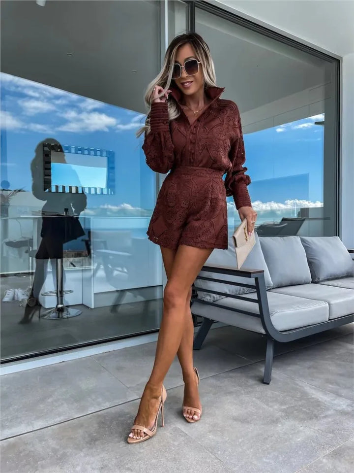 Women's Lace Two-Piece Set - Effortless Summer Elegance