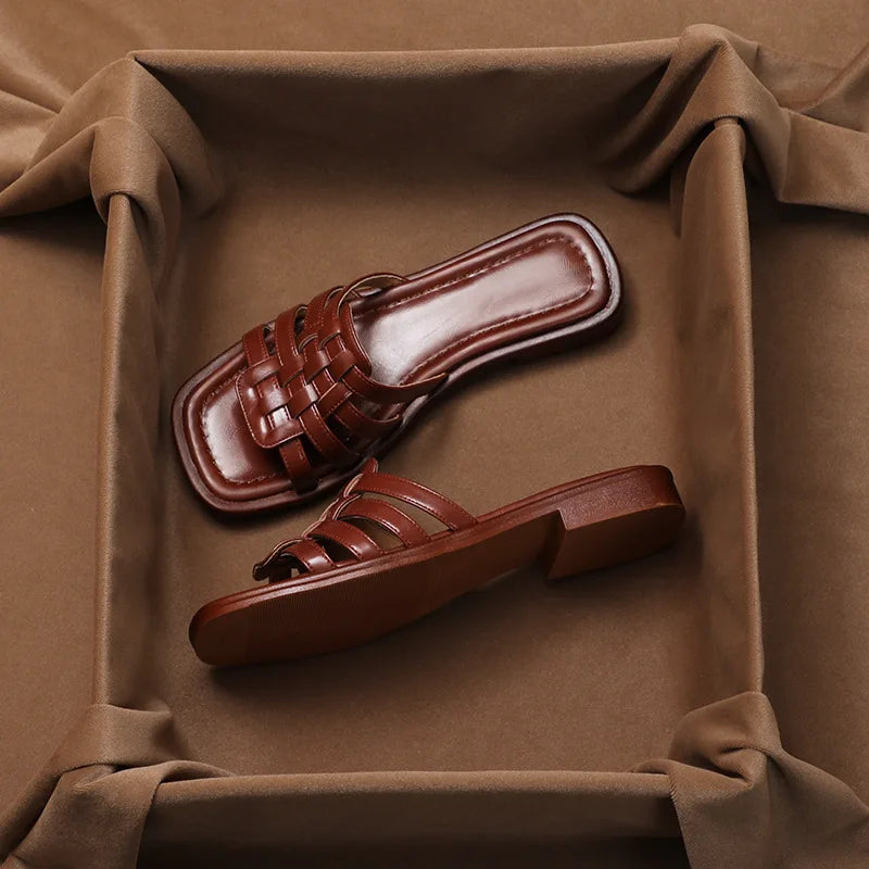 Women's Calabria Woven Leather Slippers - Everyday Elegance