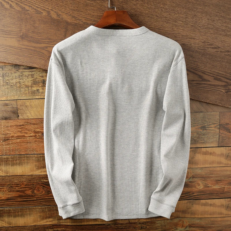 Lucerne Waffle-Knit Henley
