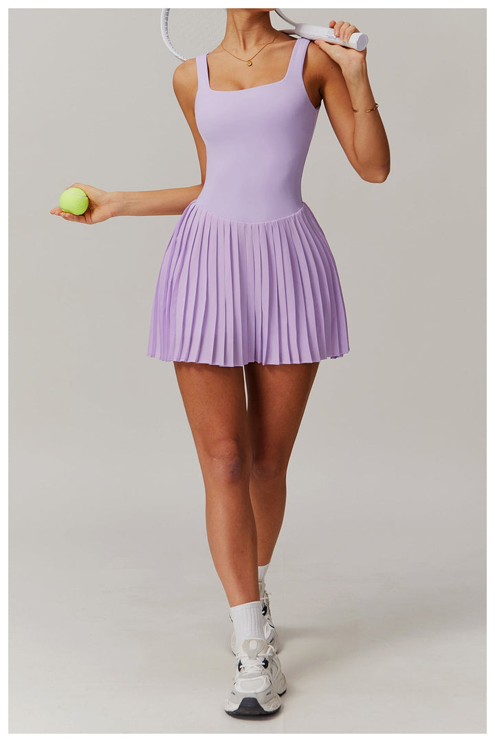 Sporty Pleated Dress
