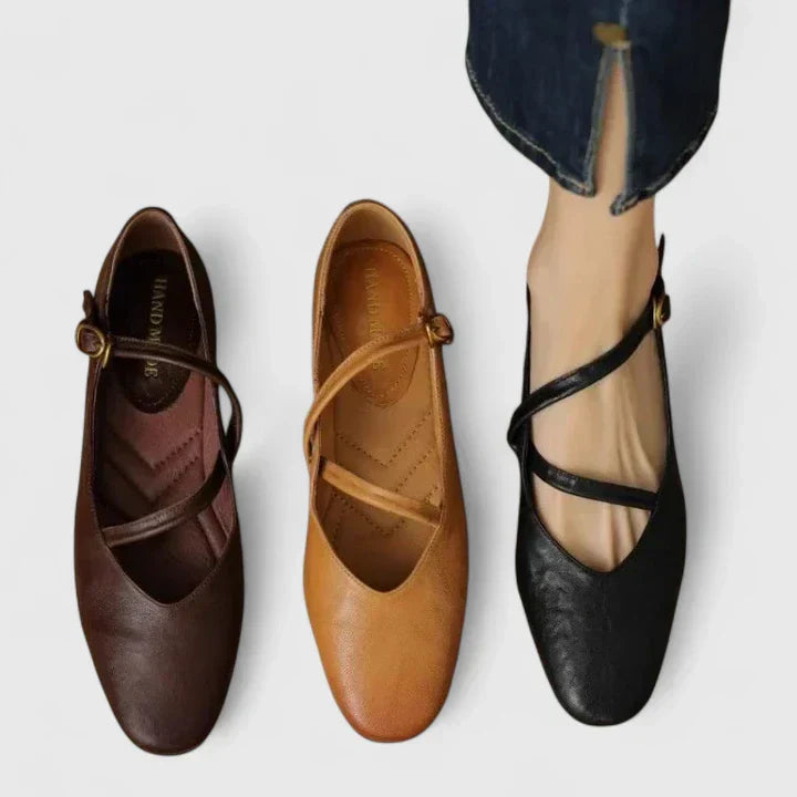 Women's Strap Ballet Flats - Everyday Elegance for All Occasions