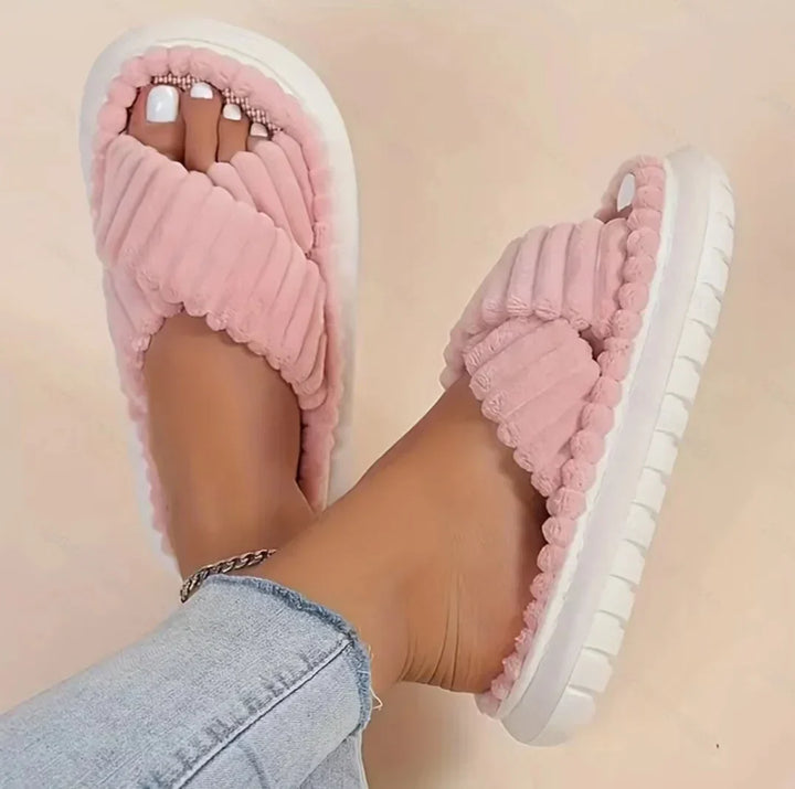 Women's Lush Mellowz Linen Slippers - Soft & Supportive