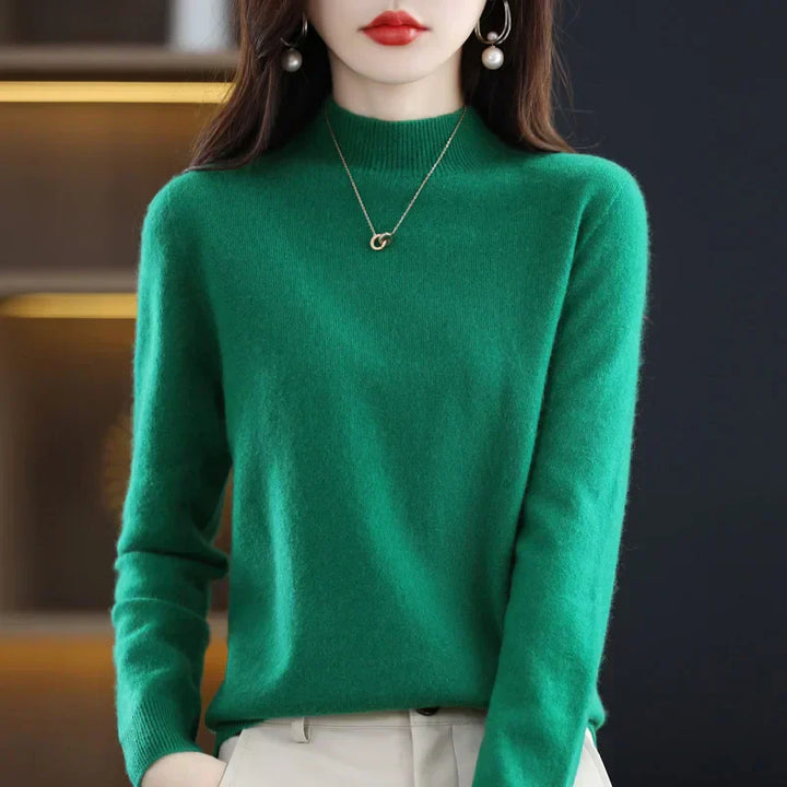 Women's Merino Wool Cashmere Blend Sweater - Soft & Warm