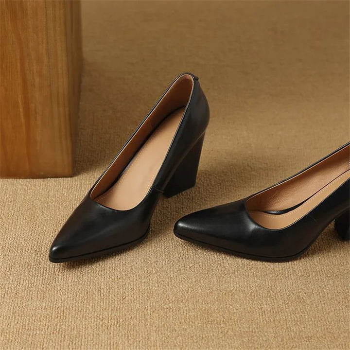 Women's Verona Pointed Toe Block Heel Pumps - Everyday Elegance