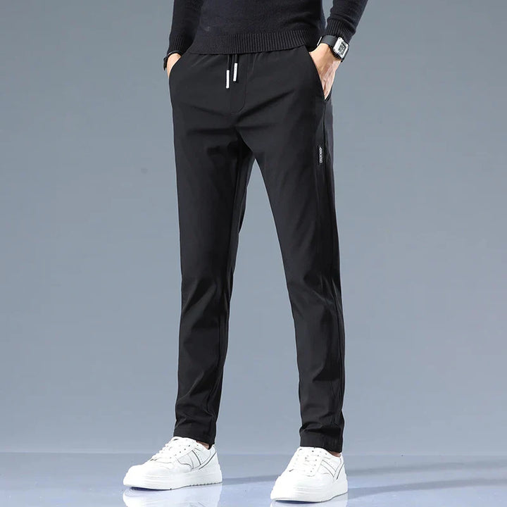 Men's Cotton Tailored Trousers – Straight-Leg Smart Casual