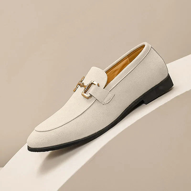 Men's Suede Loafers – Cushioned Slip-On Shoes for Work
