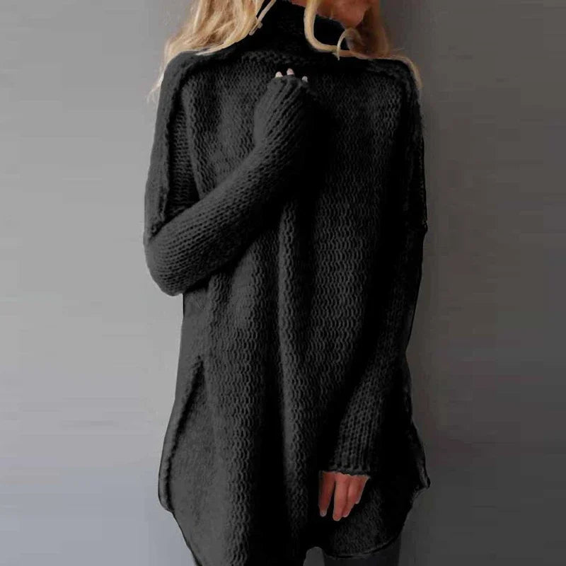 Women's Classic Turtleneck Pullover Sweater – Cozy & Chic
