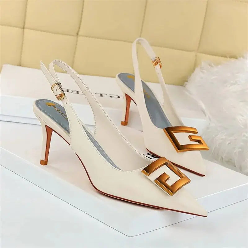 Women's Pointed Toe Slingback Pumps - Effortless Chic