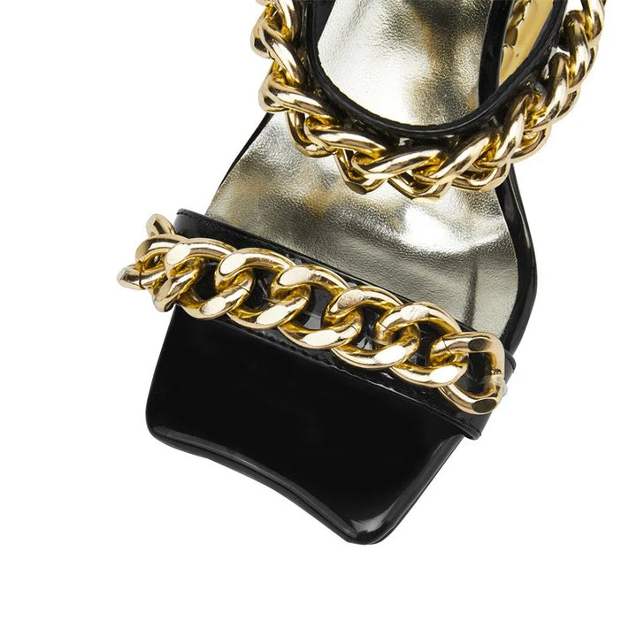 Women's Tiger Heel Slingbacks - Bold Evening Statement