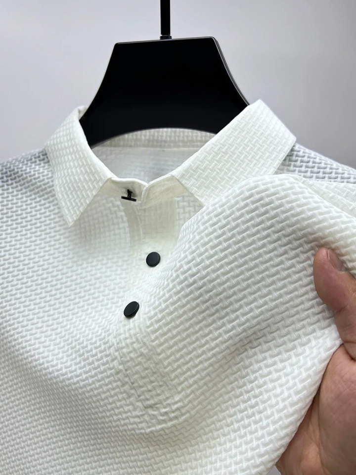 Men's Siena Textured Weave Polo Shirt