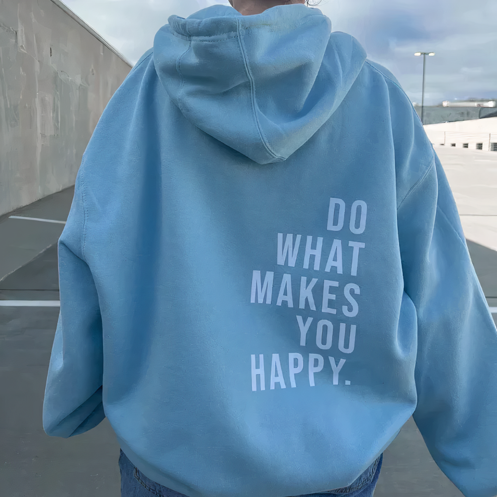 Women's Oversized Hoodie with Motivational Lettering