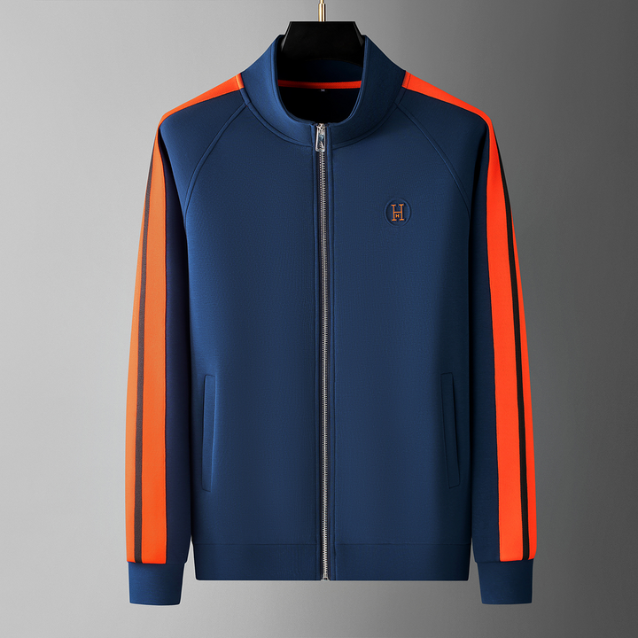 Men's Track Set – Contrast Stripe Zip Top and Joggers Co-ord