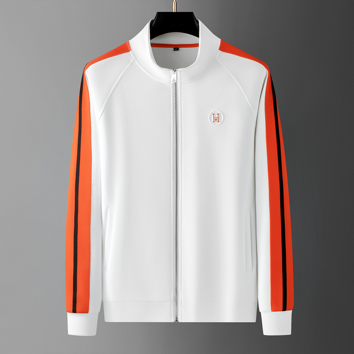 Men's Track Set – Contrast Stripe Zip Top and Joggers Co-ord