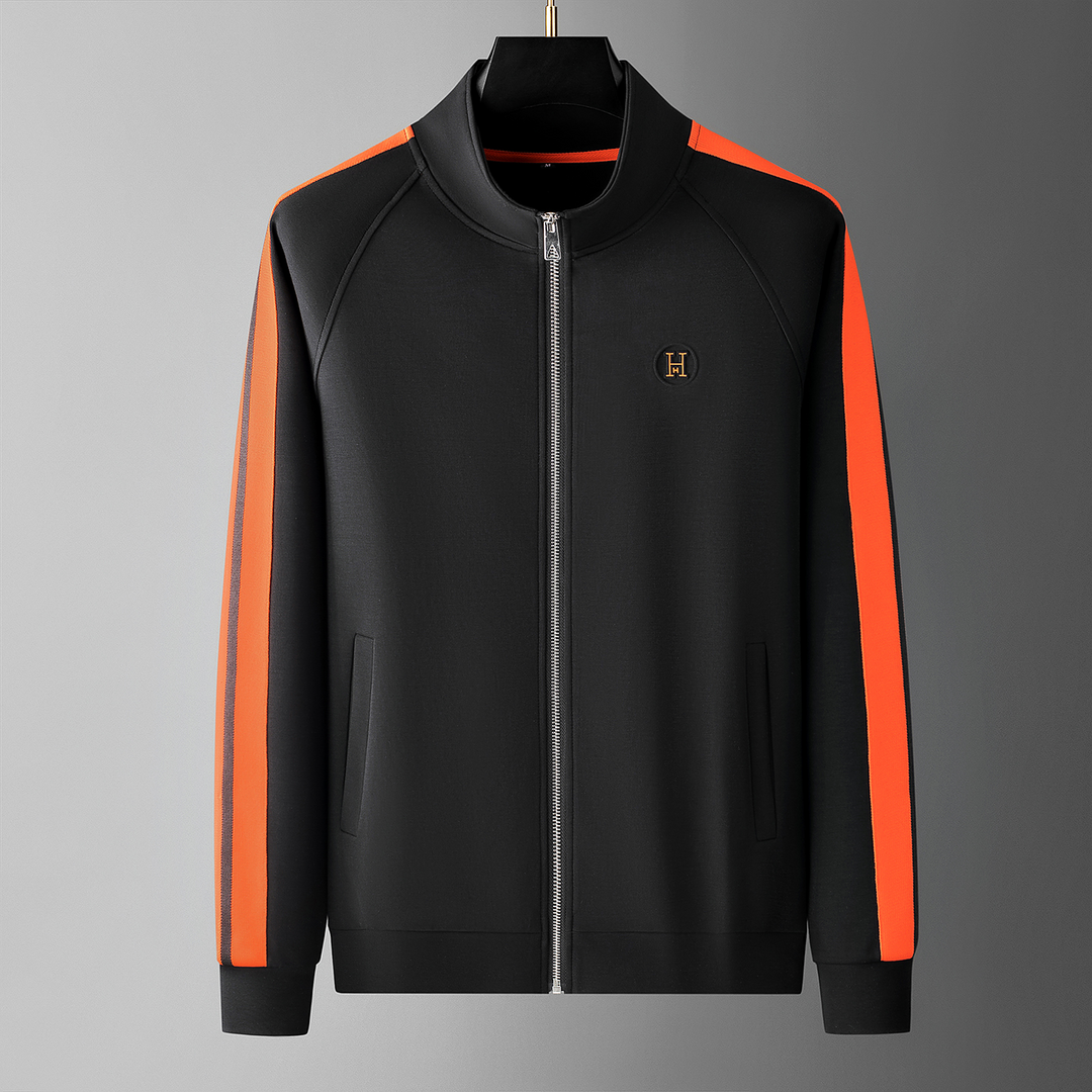 Men's Track Set – Contrast Stripe Zip Top and Joggers Co-ord