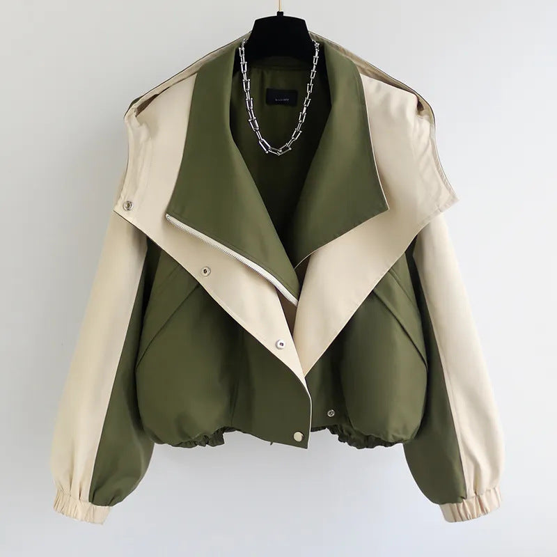 Women's Two-Tone Windbreaker Jacket – Lightweight Colour-Block Layer