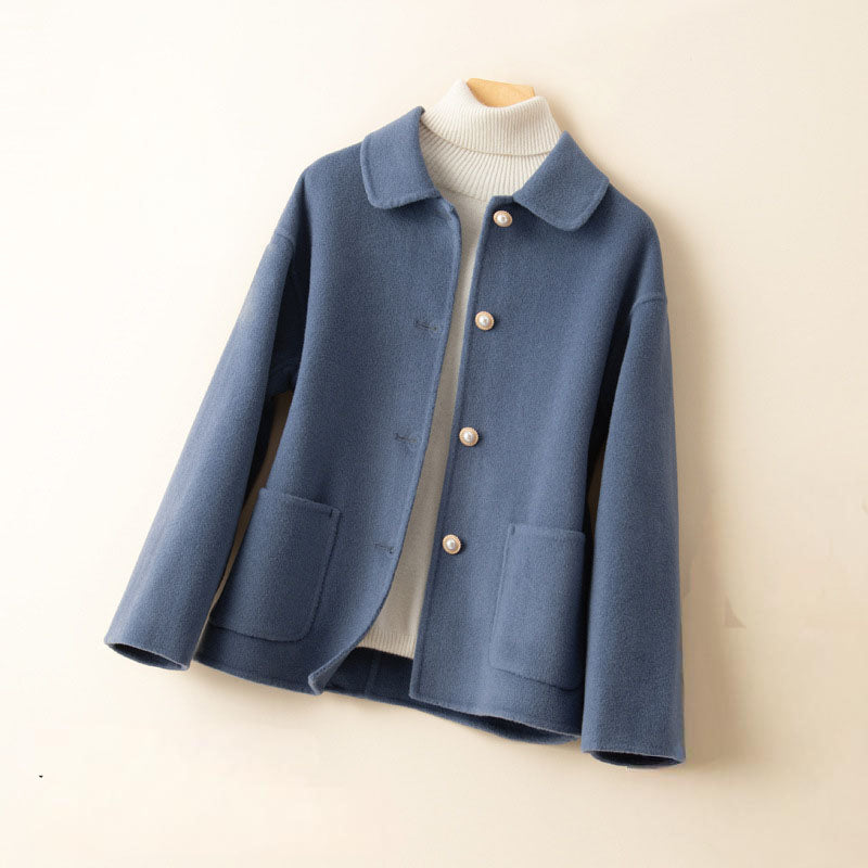 Women's 100% Cashmere Jacket – Pearl Buttons – Relaxed Fit