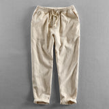 Men's Linen Drawstring Trousers – Relaxed Summer Tailoring