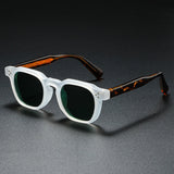 Men's Retro Acetate Sunglasses – Polarised UV400 Lenses