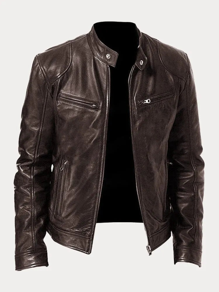 Women's Leather Casual Jacket - Refined Everyday Edge
